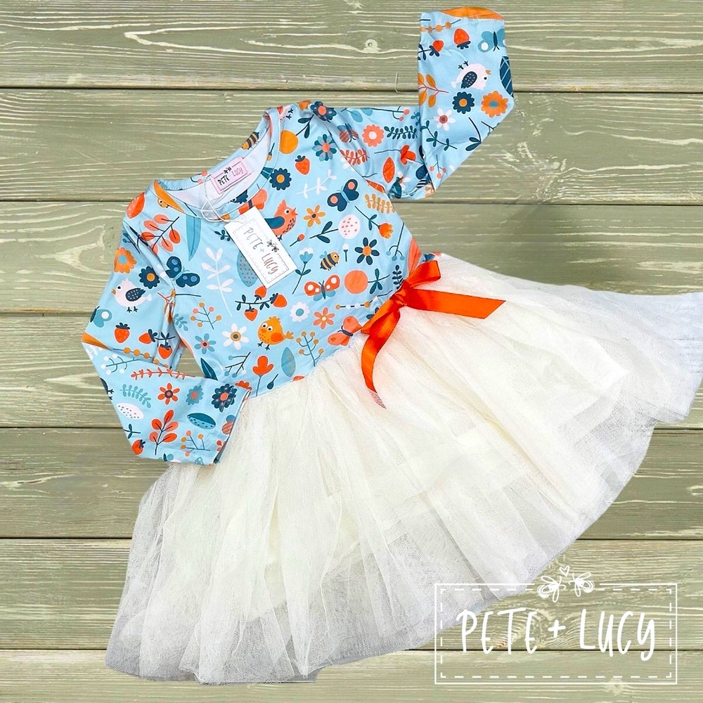 Pete & Lucy Birds & Bloom Tulle Dress